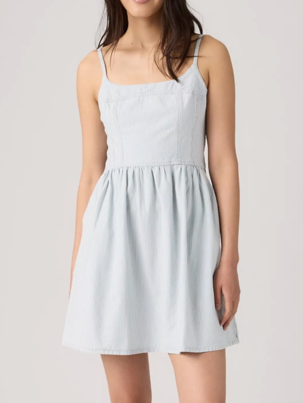 Levi's Jadine Mini Lightweight Denim Dress - Striped NWT